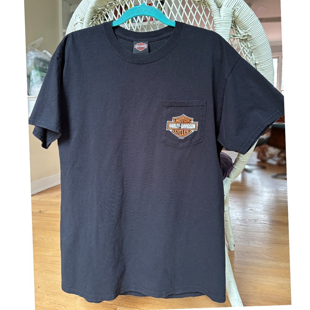 Harley Davidson Black Short Sleeve Pocket Tee Jacksonville FL Mens